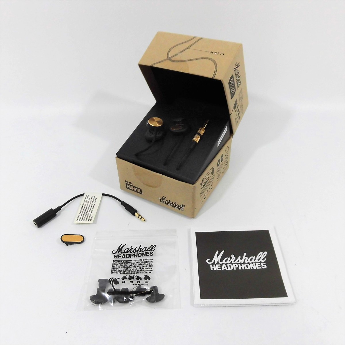 マーシャル（Marshall）MINOR ヘッドホン ヘッドフォン イヤホン イヤフォン 黒